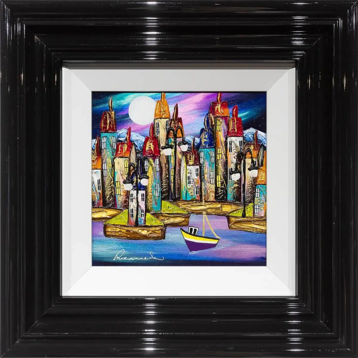 Glow Of The Moon - Original - SOLD by artist Rozanne Bell - Wyecliffe Galleries