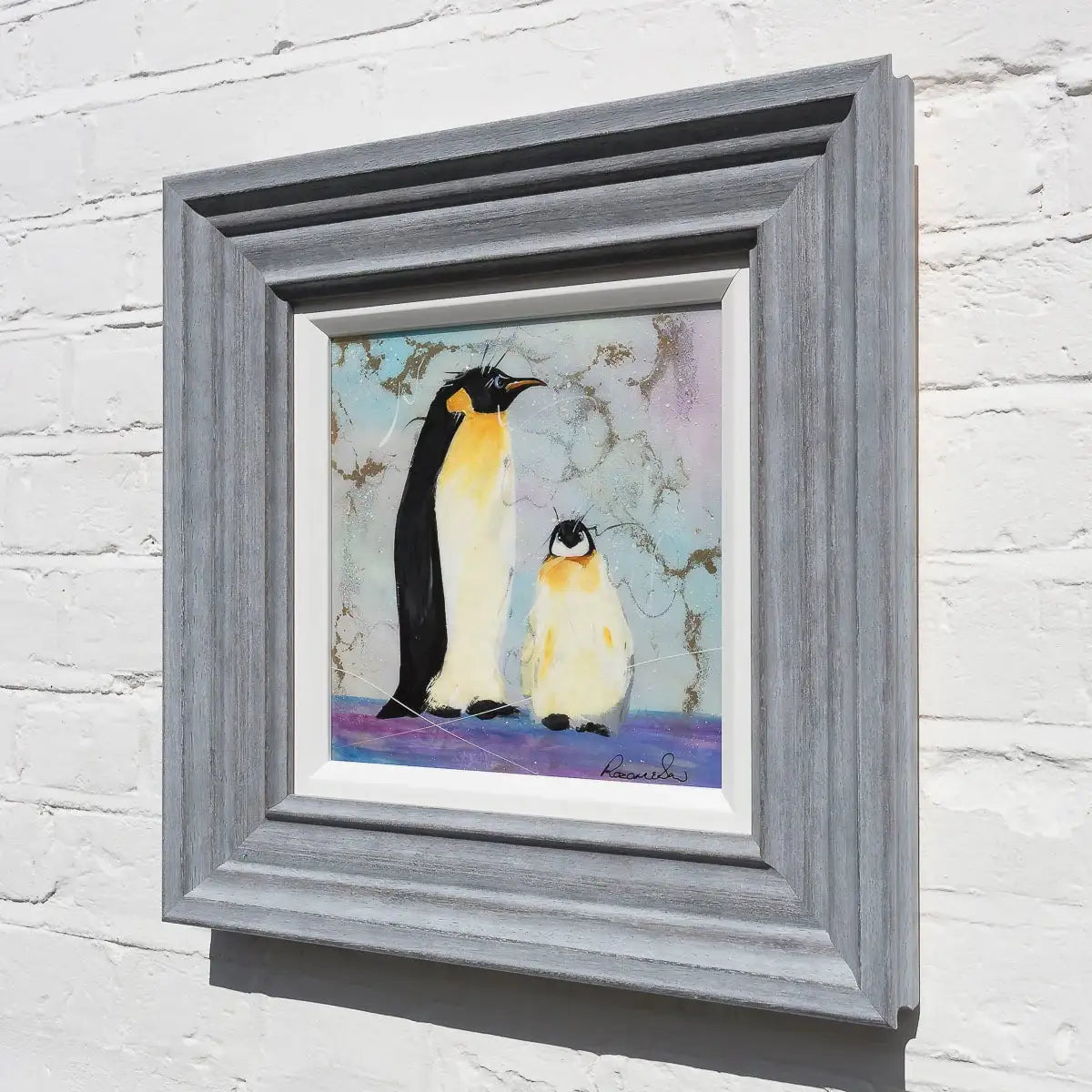 Happiness Is A Warm Hug On A Cold Day - Original - SOLD by artist Rozanne Bell - Wyecliffe Galleries