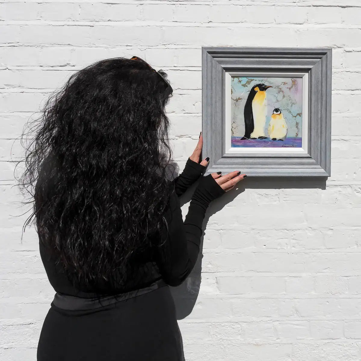 Happiness Is A Warm Hug On A Cold Day - Original - SOLD by artist Rozanne Bell - Wyecliffe Galleries