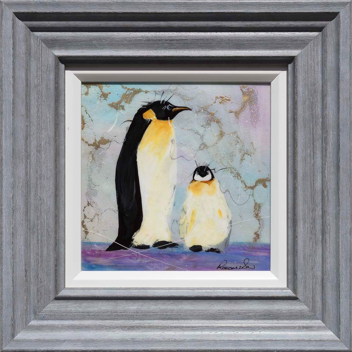 Happiness Is A Warm Hug On A Cold Day - Original - SOLD by artist Rozanne Bell - Wyecliffe Galleries