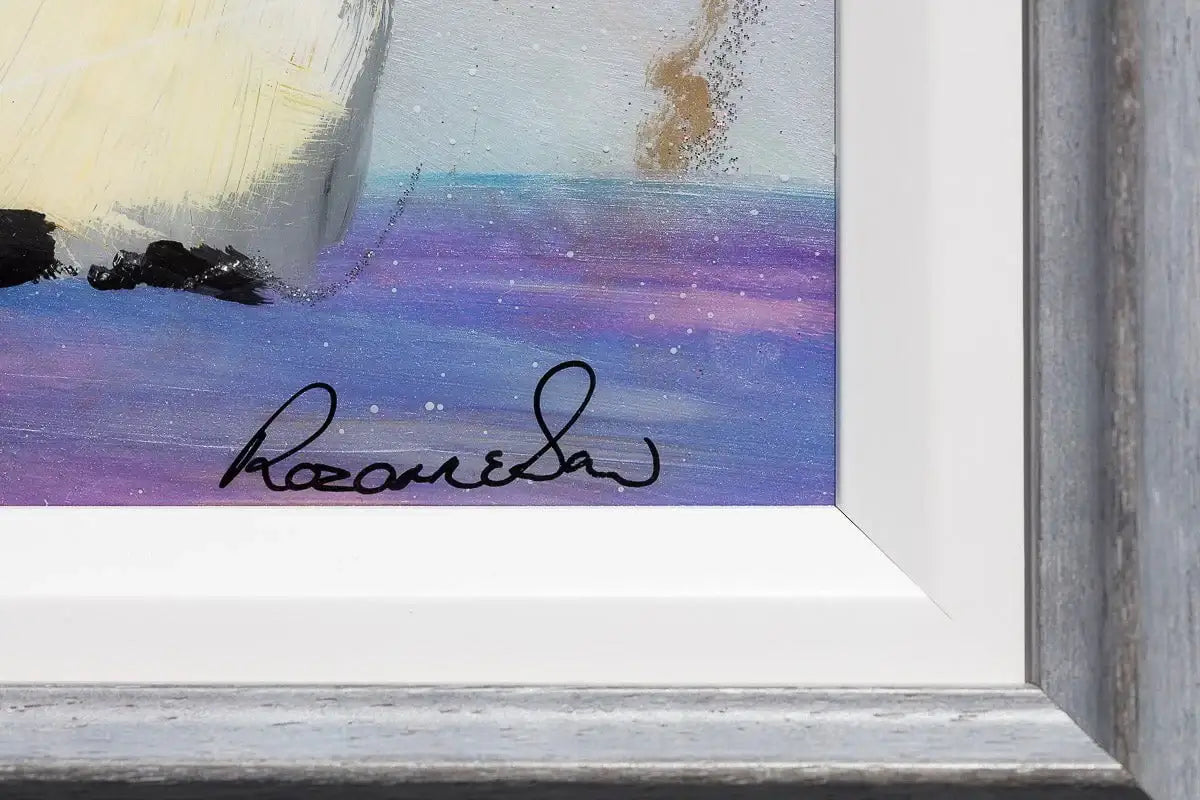 Happiness Is A Warm Hug On A Cold Day - Original - SOLD by artist Rozanne Bell - Wyecliffe Galleries