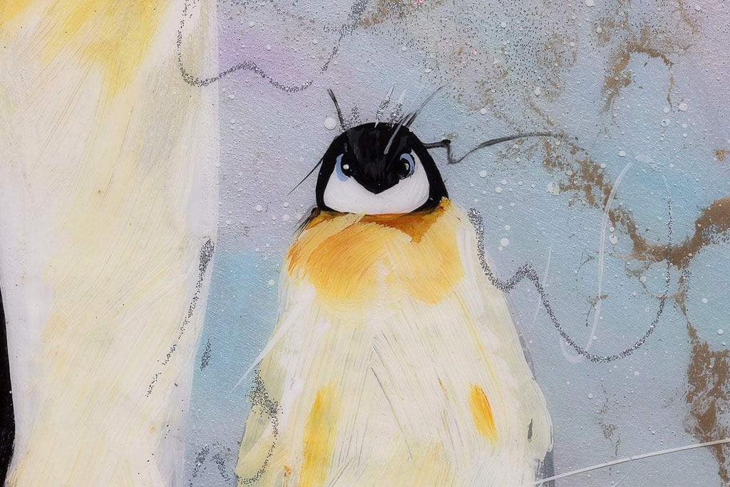 Happiness Is A Warm Hug On A Cold Day - Original - SOLD by artist Rozanne Bell - Wyecliffe Galleries