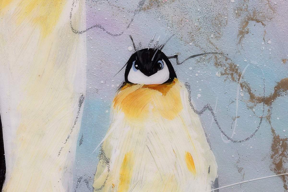 Happiness Is A Warm Hug On A Cold Day - Original - SOLD by artist Rozanne Bell - Wyecliffe Galleries