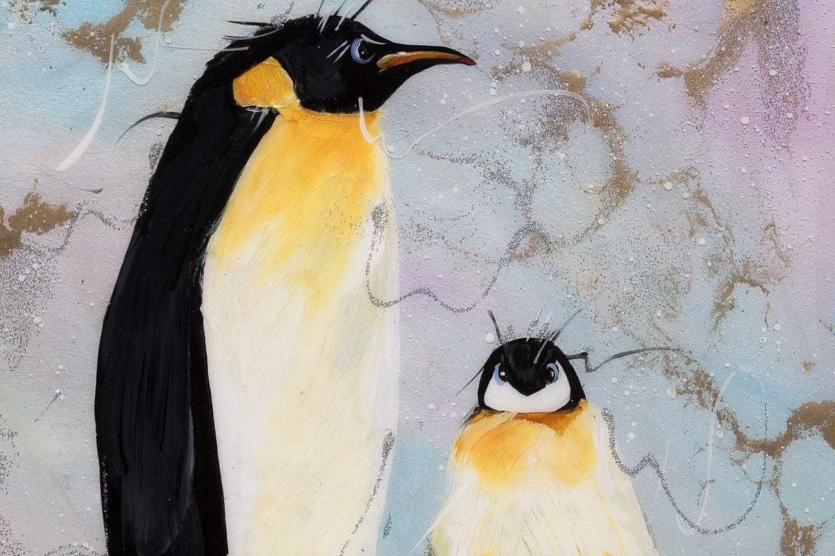 Happiness Is A Warm Hug On A Cold Day - Original - SOLD by artist Rozanne Bell - Wyecliffe Galleries