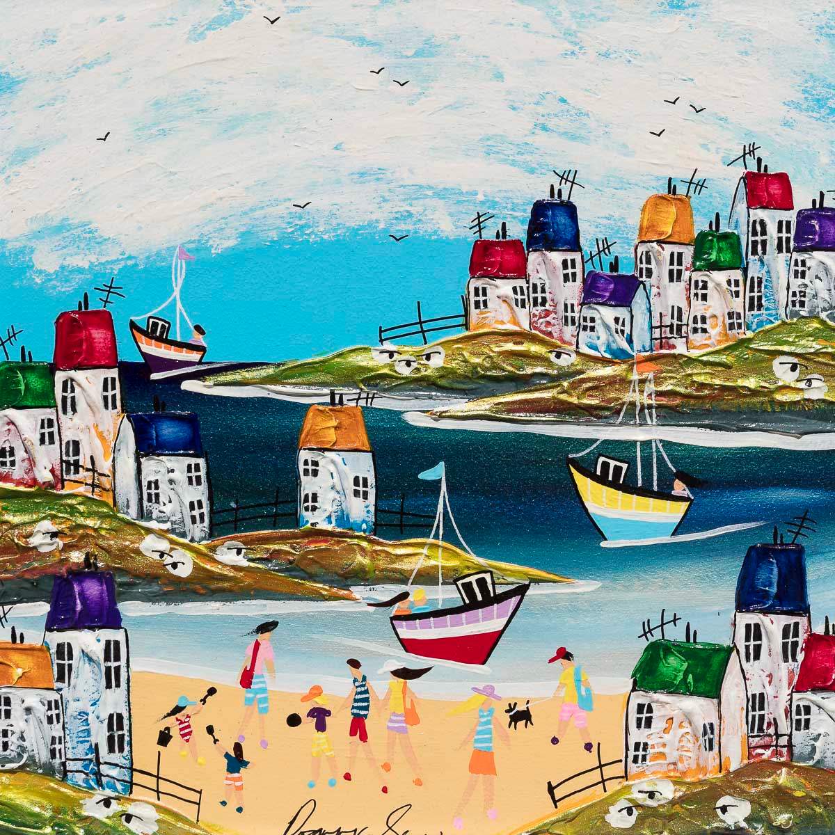 Happy Days - Original by artist Rozanne Bell - Wyecliffe Galleries