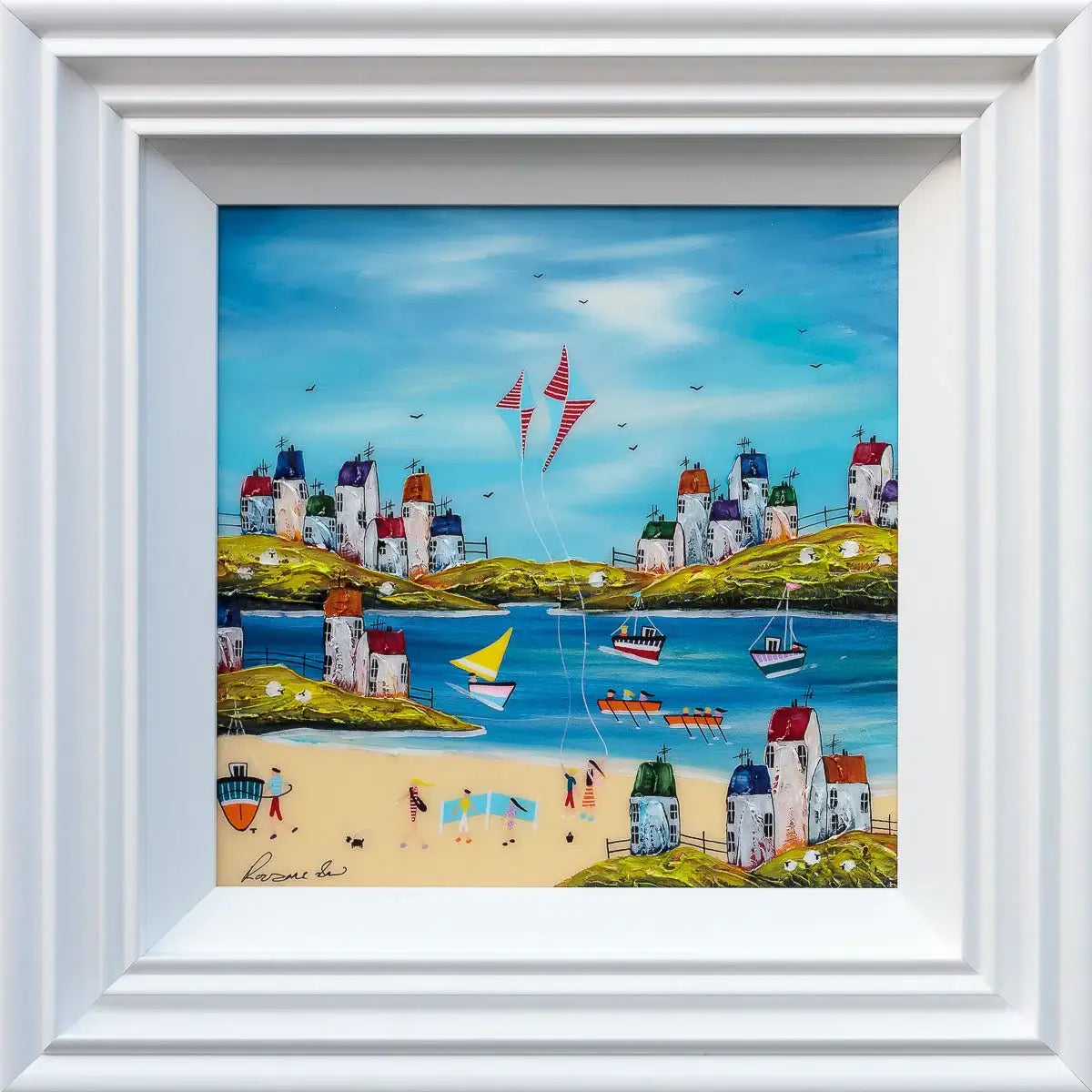 Happy Times - Original - SOLD by artist Rozanne Bell - Wyecliffe Galleries