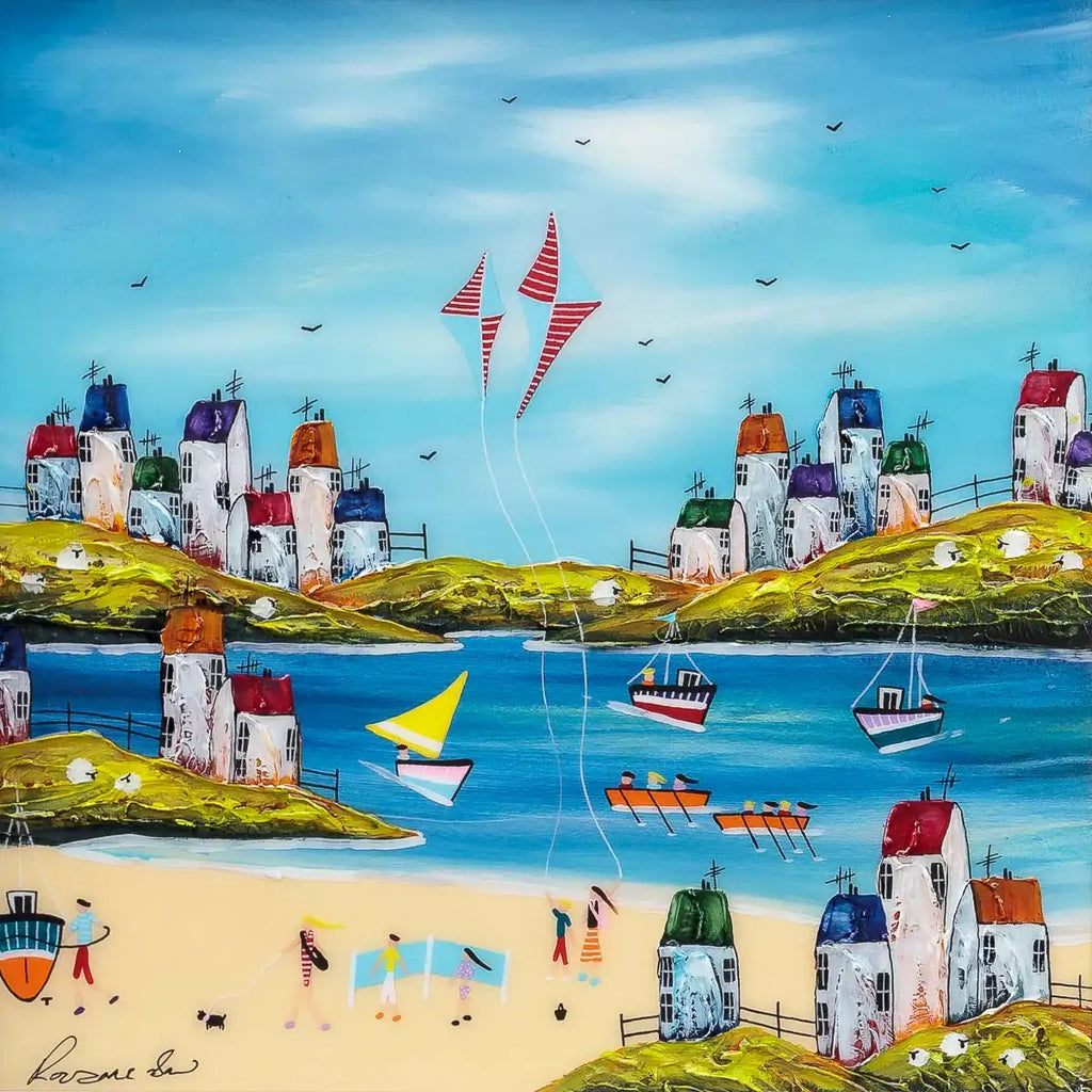 Happy Times - Original - SOLD by artist Rozanne Bell - Wyecliffe Galleries