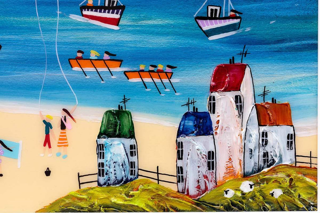 Happy Times - Original - SOLD by artist Rozanne Bell - Wyecliffe Galleries