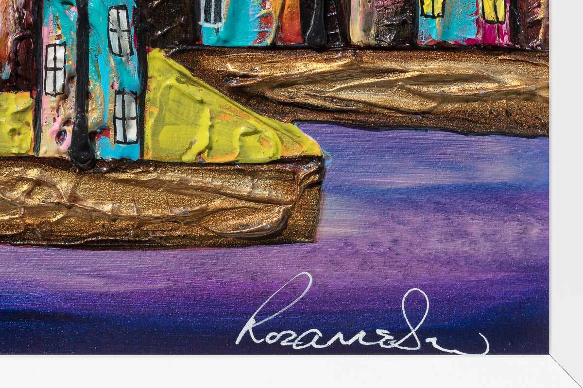 Harbour Illumination - Original by artist Rozanne Bell - Wyecliffe Galleries