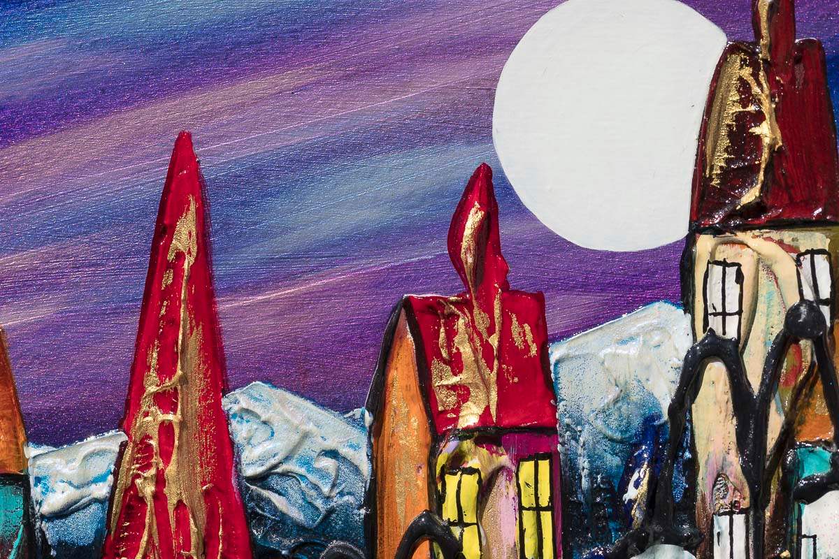 Harbour Illumination - Original by artist Rozanne Bell - Wyecliffe Galleries