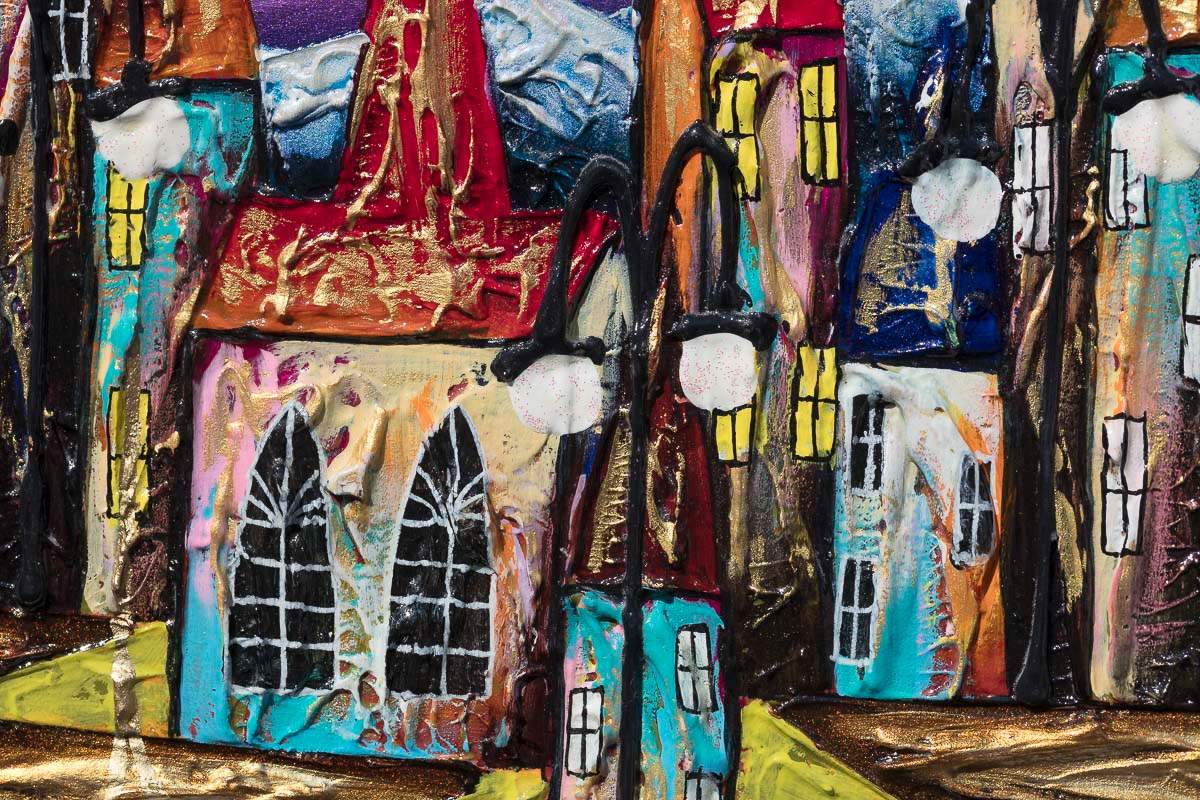 Harbour Illumination - Original by artist Rozanne Bell - Wyecliffe Galleries