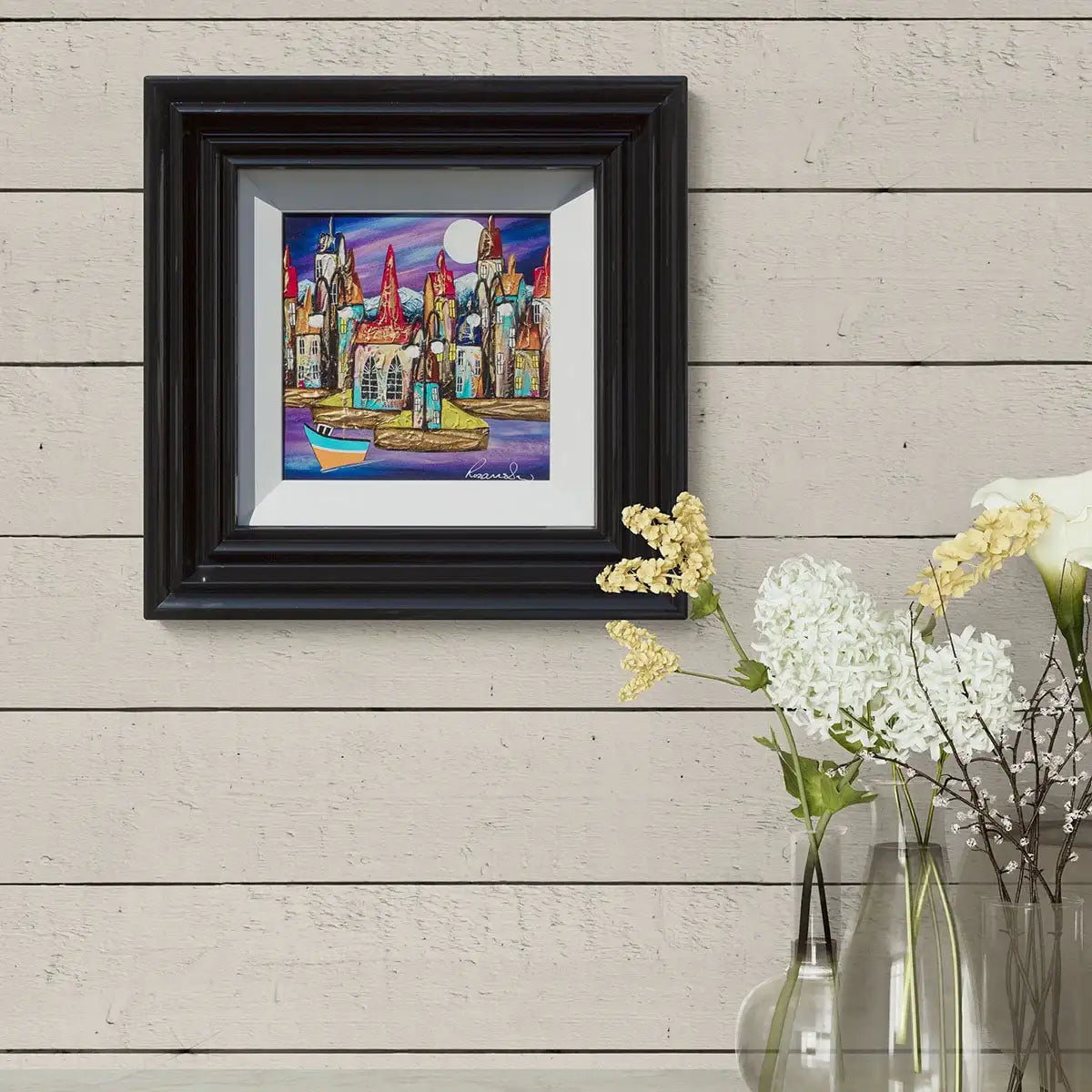 Harbour Illumination - Original by artist Rozanne Bell - Wyecliffe Galleries