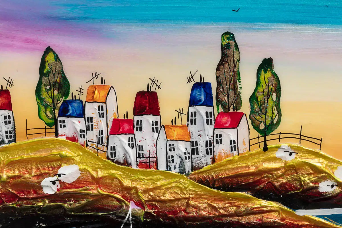 Harbour Vibes - Original by artist Rozanne Bell - Wyecliffe Galleries