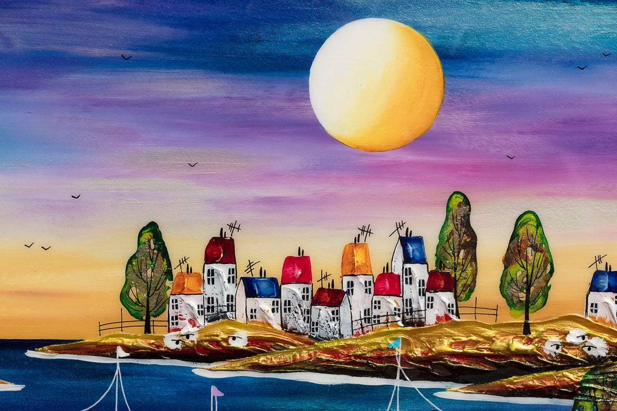 Harbour Vibes - Original by artist Rozanne Bell - Wyecliffe Galleries
