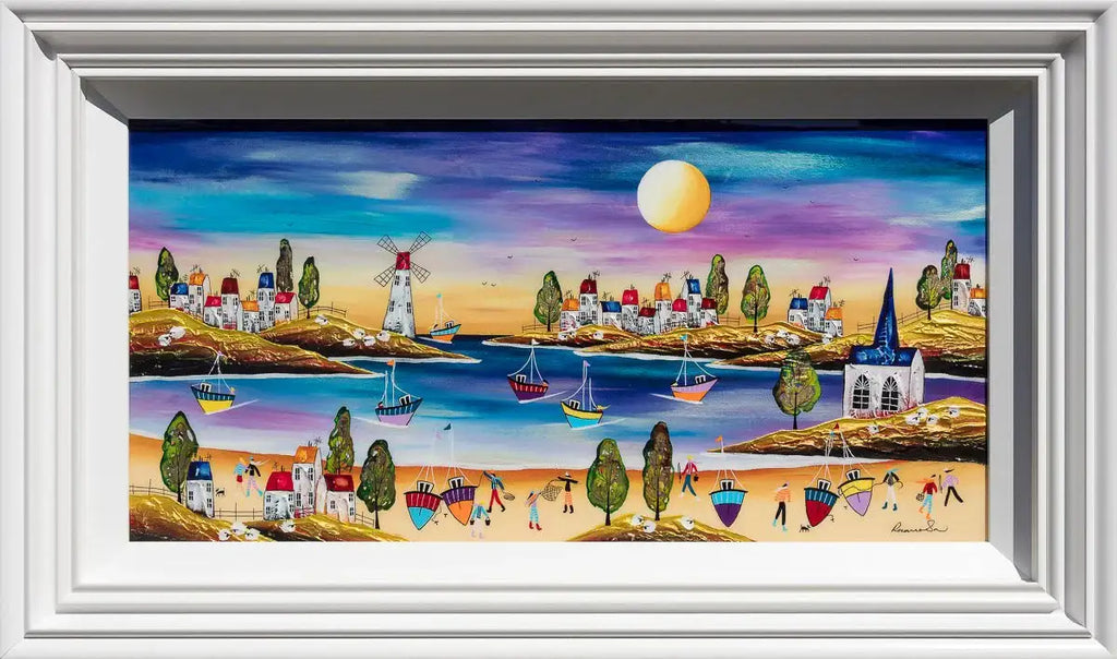 Harbour Vibes - Original by artist Rozanne Bell - Wyecliffe Galleries