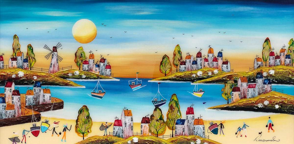 High Tides And Good Vibes - Original - SOLD by artist Rozanne Bell - Wyecliffe Galleries