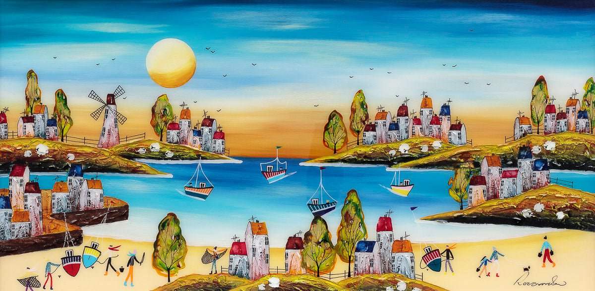 High Tides And Good Vibes - Original - SOLD by artist Rozanne Bell - Wyecliffe Galleries