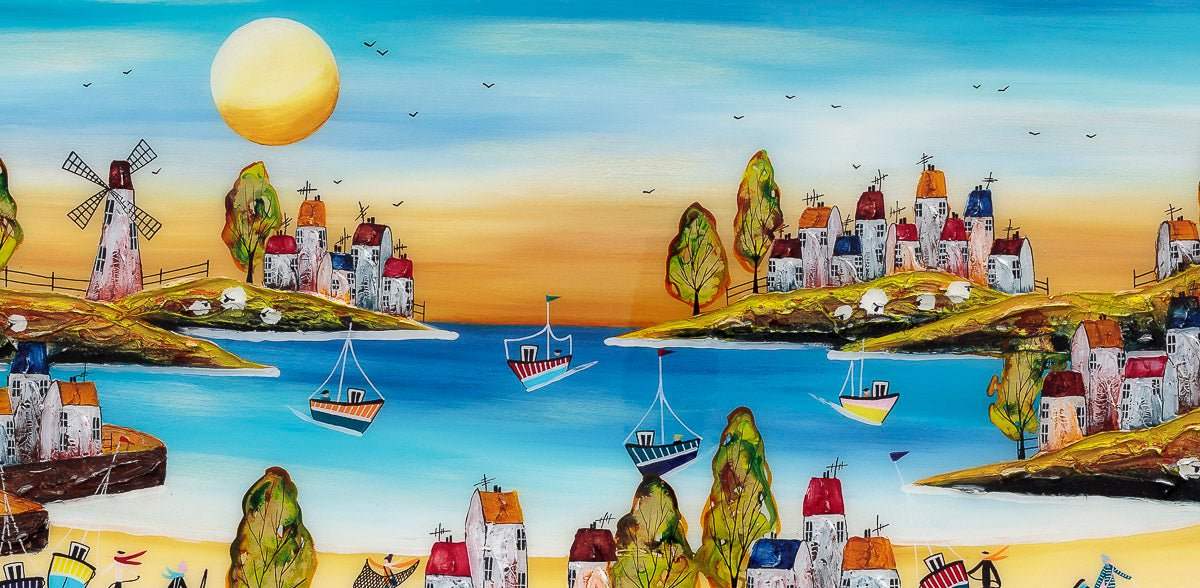 High Tides And Good Vibes - Original - SOLD by artist Rozanne Bell - Wyecliffe Galleries