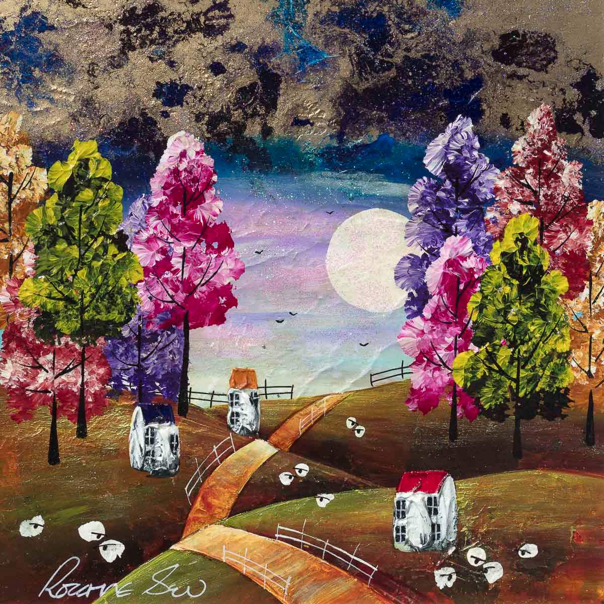 Iridescent Moonlight - Original - SOLD by artist Rozanne Bell - Wyecliffe Galleries