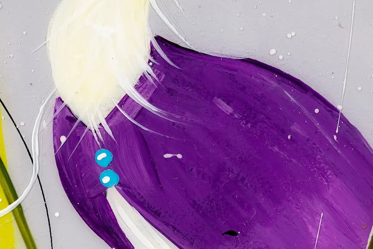 Jemima Puddle Duck (Purple) - Original - SOLD by artist Rozanne Bell - Wyecliffe Galleries
