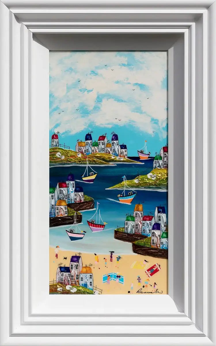 Life's Better At The Beach - Original by artist Rozanne Bell - Wyecliffe Galleries