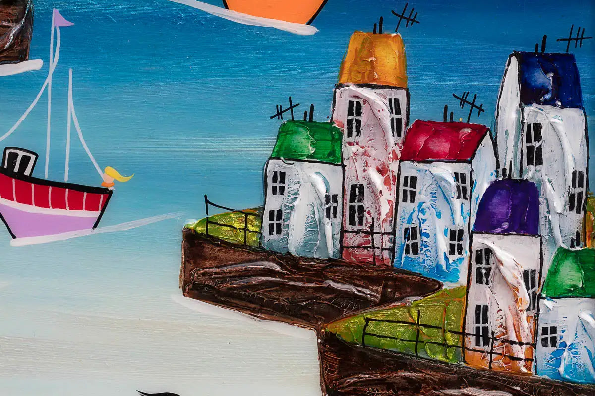 Life's Better At The Beach - Original by artist Rozanne Bell - Wyecliffe Galleries