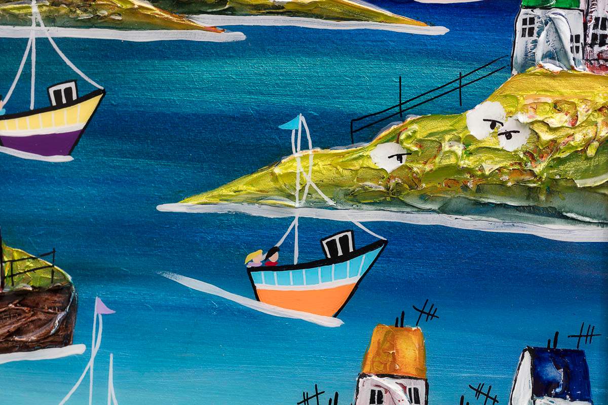 Life's Better At The Beach - Original by artist Rozanne Bell - Wyecliffe Galleries