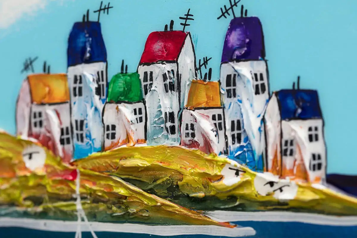 Life's Better At The Beach - Original by artist Rozanne Bell - Wyecliffe Galleries