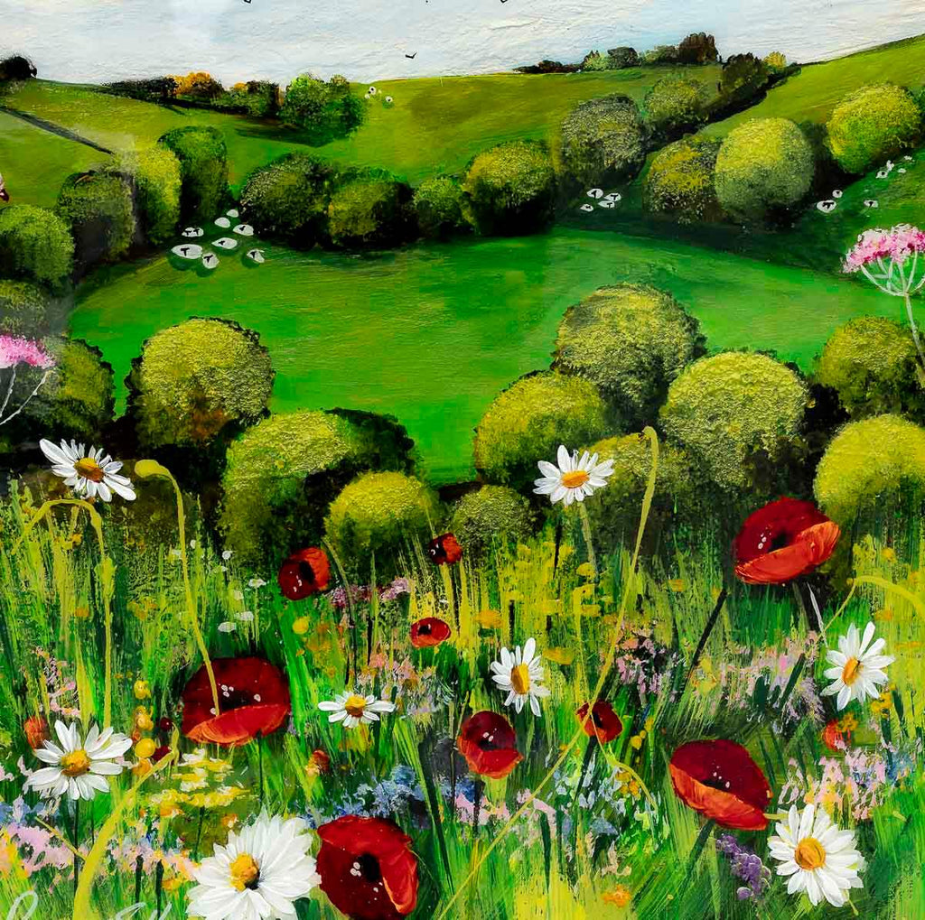 Meadow Paths - Original by artist Rozanne Bell - Wyecliffe Galleries