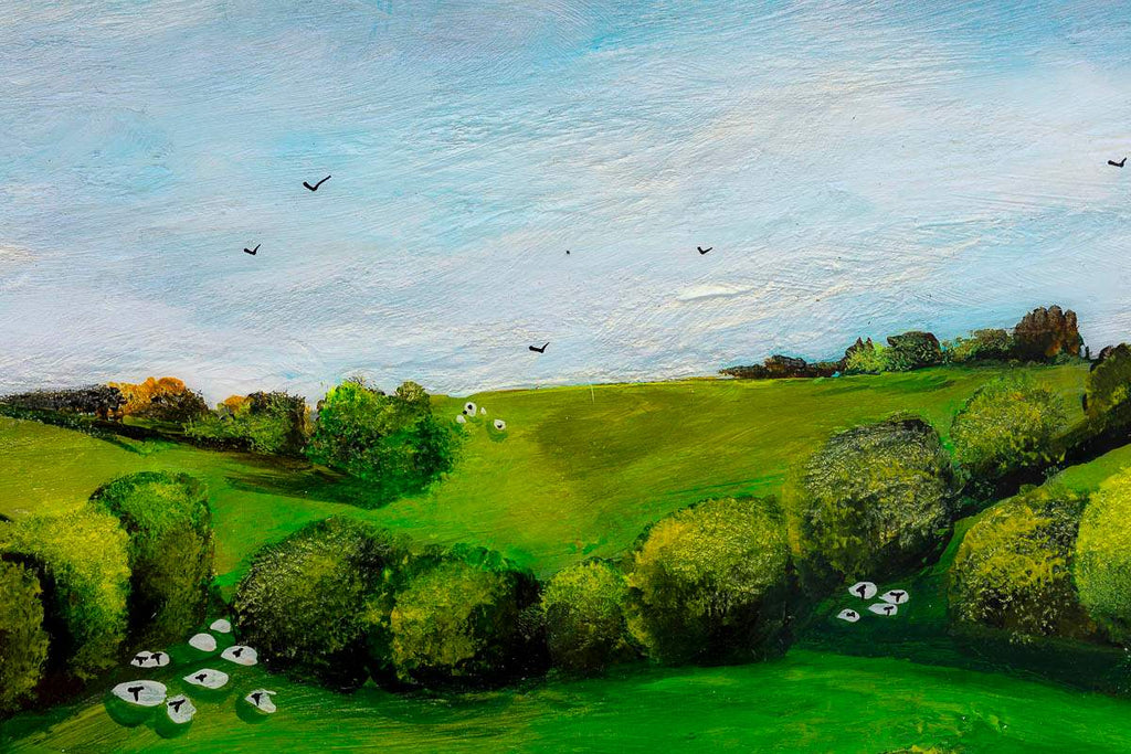 Meadow Paths - Original by artist Rozanne Bell - Wyecliffe Galleries