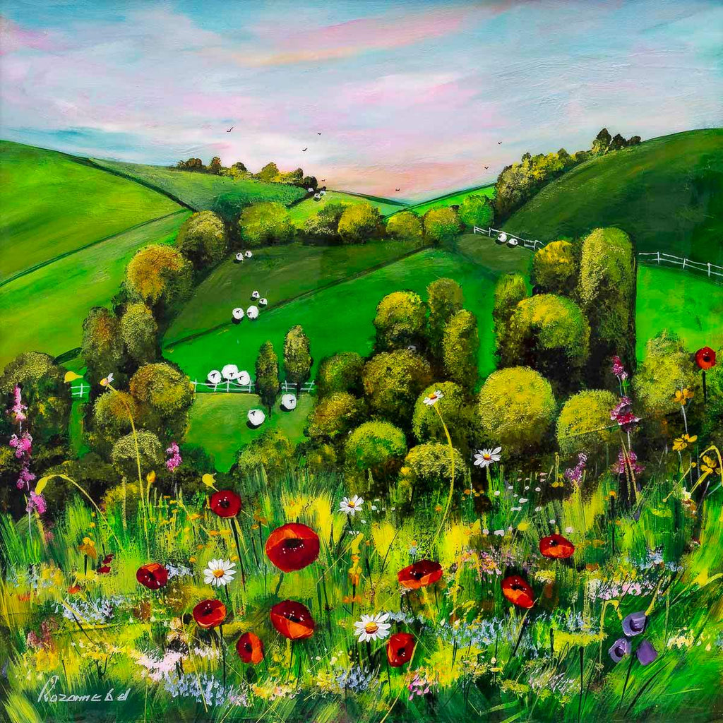 Meadow View - Original by artist Rozanne Bell - Wyecliffe Galleries