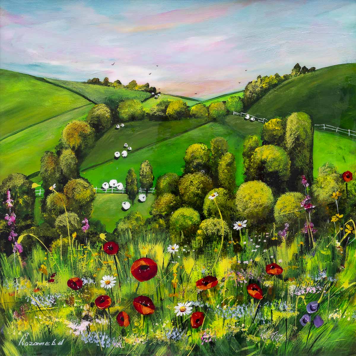 Meadow View - Original Rozanne Bell Original