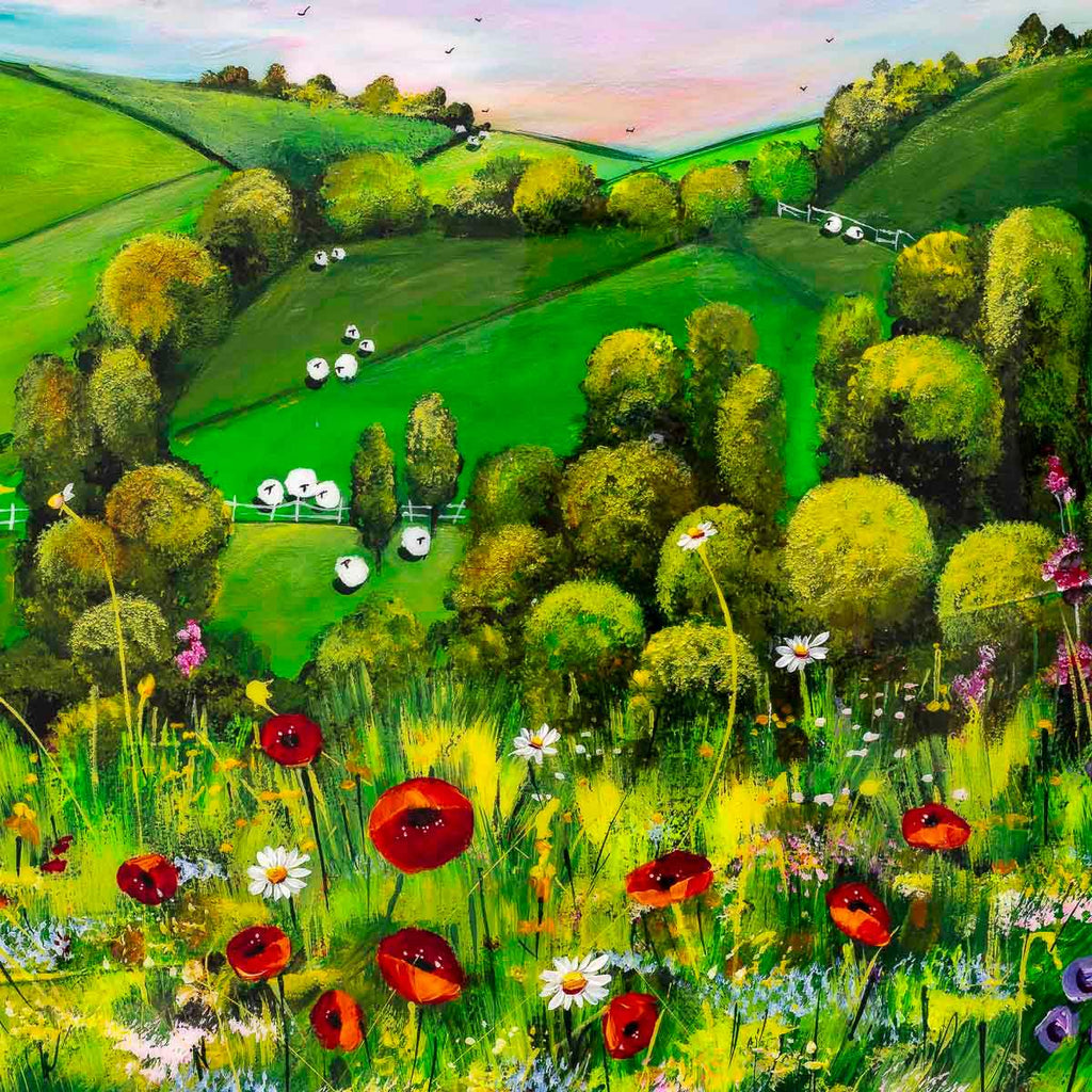 Meadow View - Original by artist Rozanne Bell - Wyecliffe Galleries