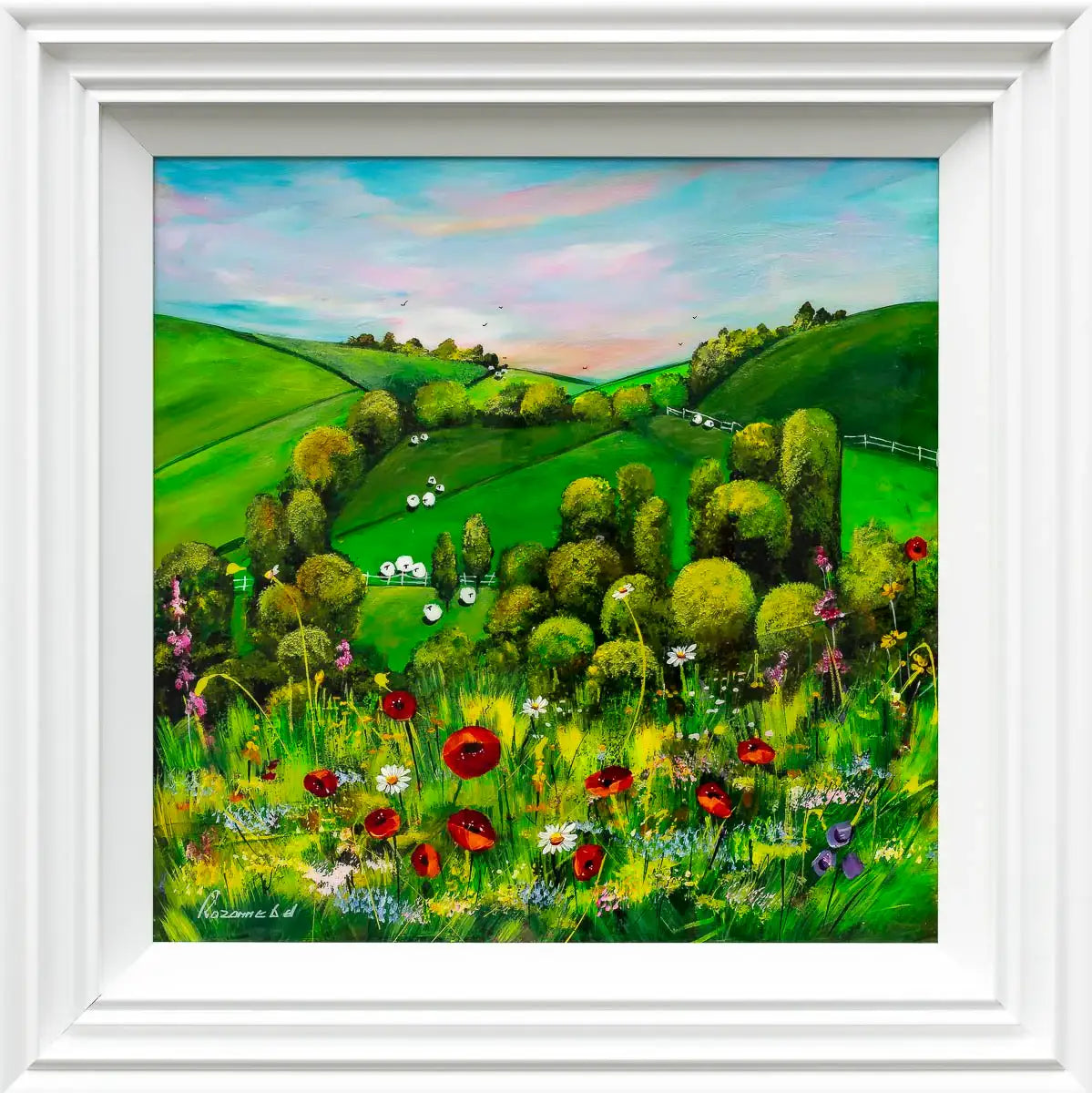 Meadow View - Original by artist Rozanne Bell - Wyecliffe Galleries
