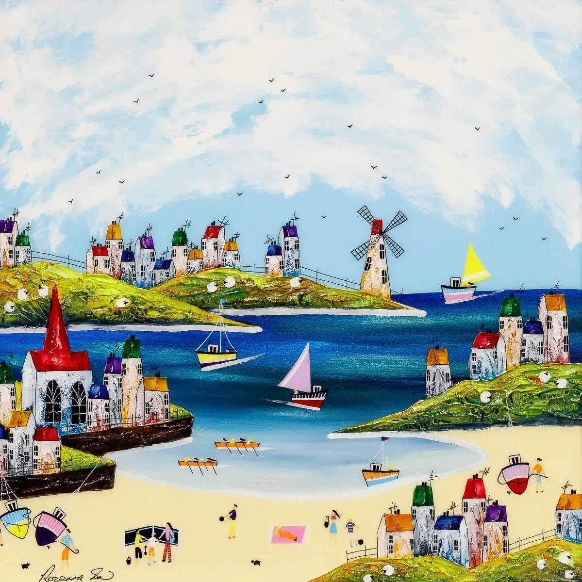 Memories Of Summer - Original by artist Rozanne Bell - Wyecliffe Galleries