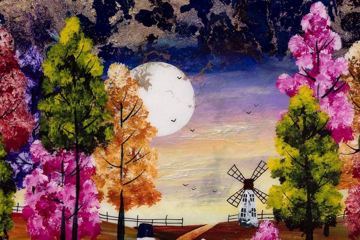 Moonbeams And Dreams - Original - SOLD by artist Rozanne Bell - Wyecliffe Galleries
