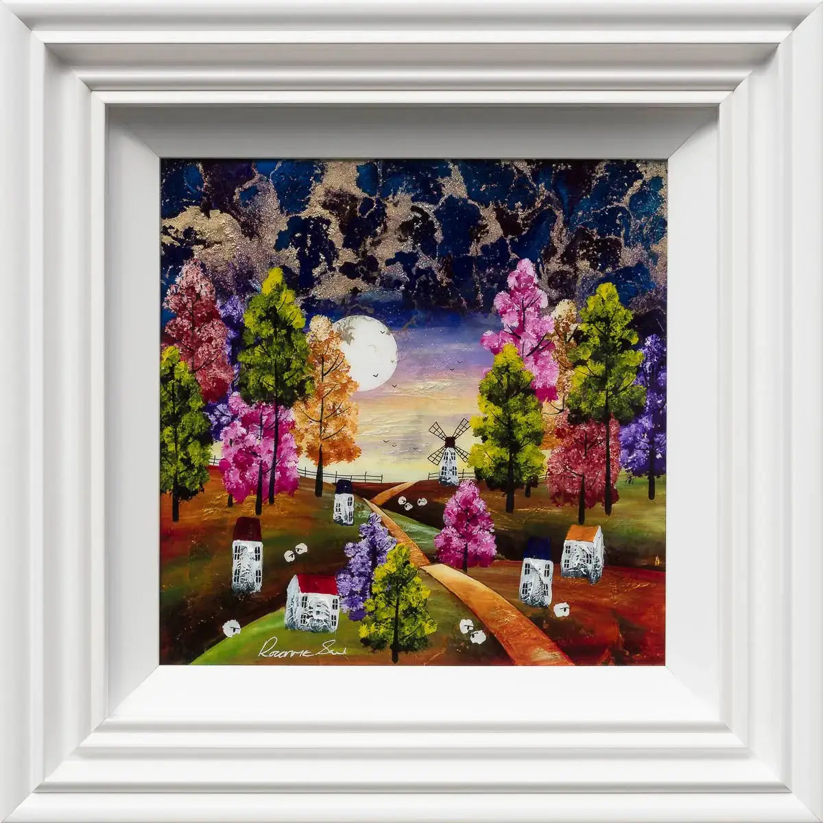 Moonbeams And Dreams - Original - SOLD by artist Rozanne Bell - Wyecliffe Galleries