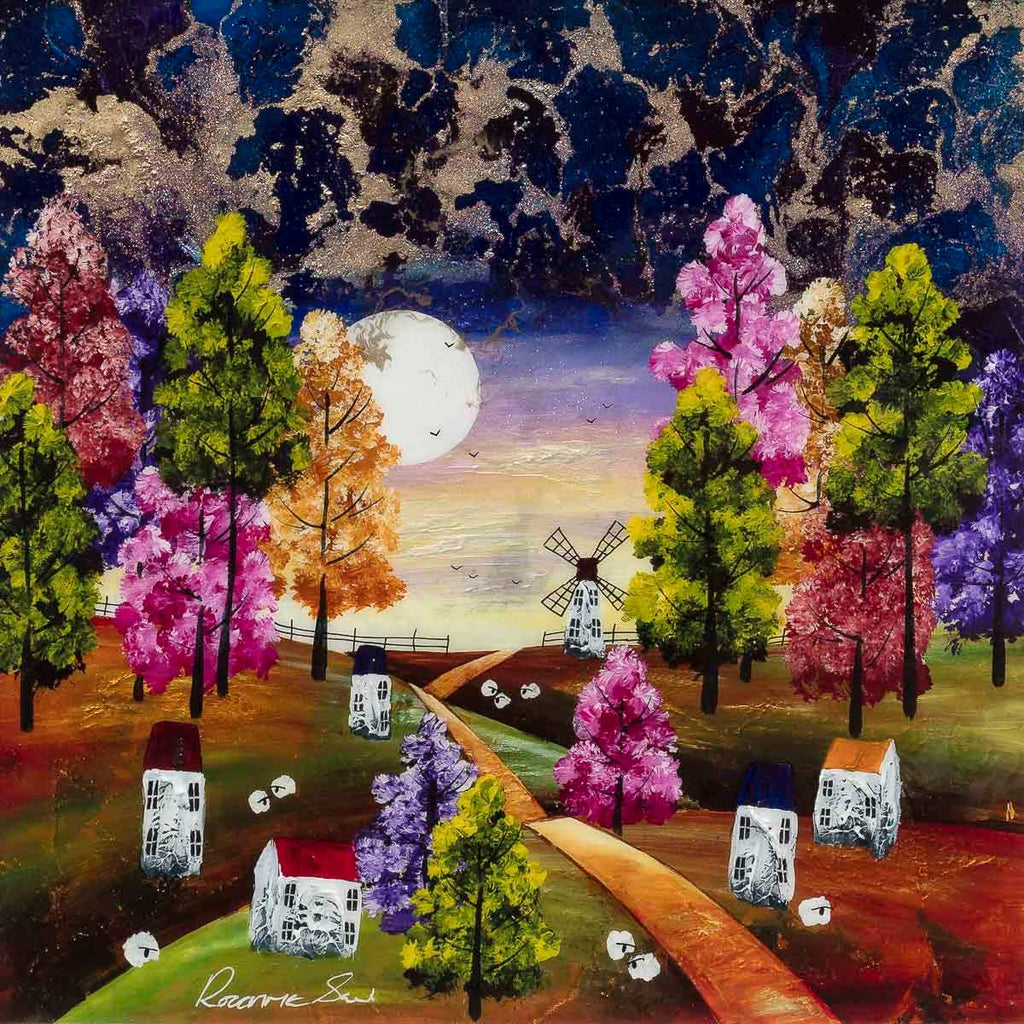 Moonbeams And Dreams - Original - SOLD by artist Rozanne Bell - Wyecliffe Galleries