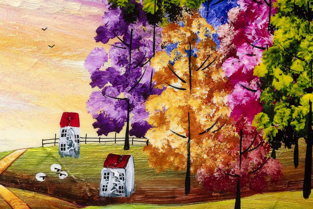 Moonlight Through The Trees - Original - SOLD by artist Rozanne Bell - Wyecliffe Galleries