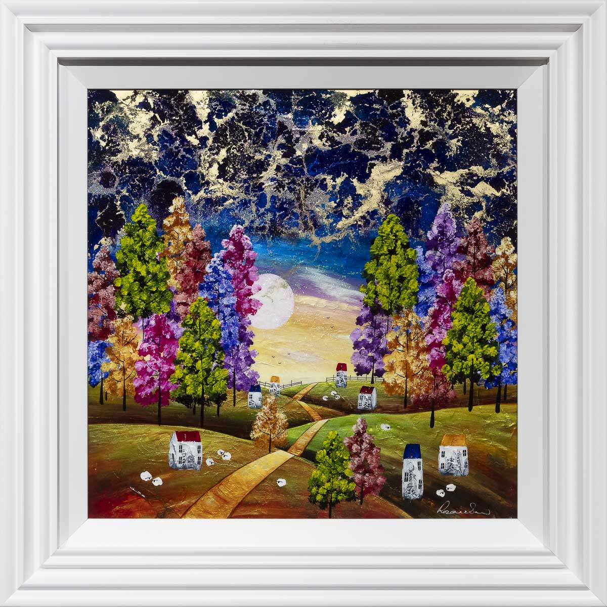 Moonlight Through The Trees - Original Rozanne Bell Original