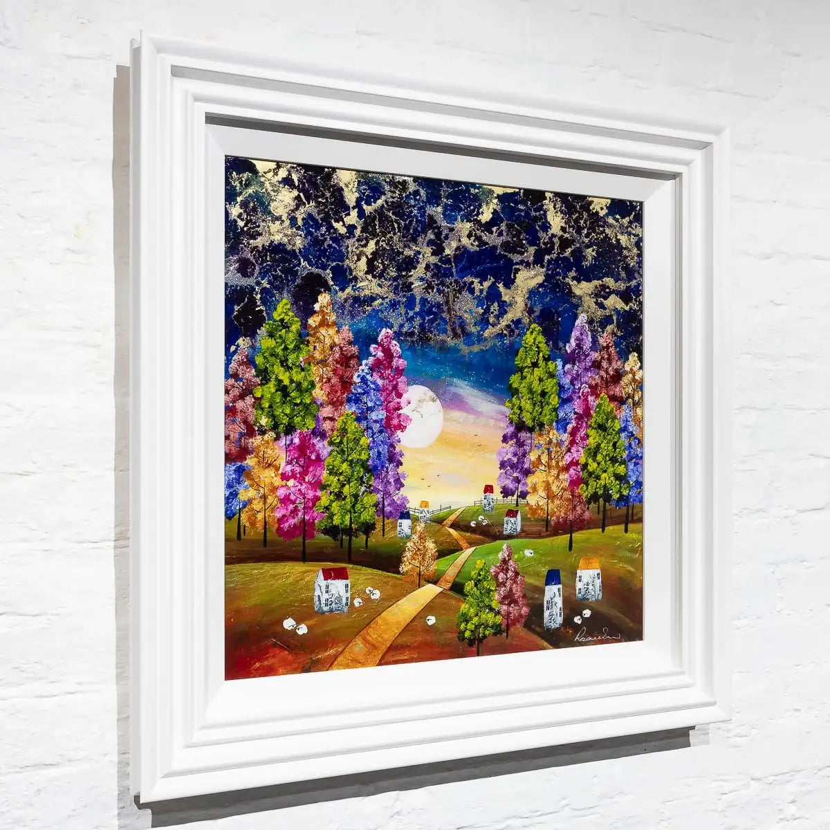 Moonlight Through The Trees - Original - SOLD by artist Rozanne Bell - Wyecliffe Galleries