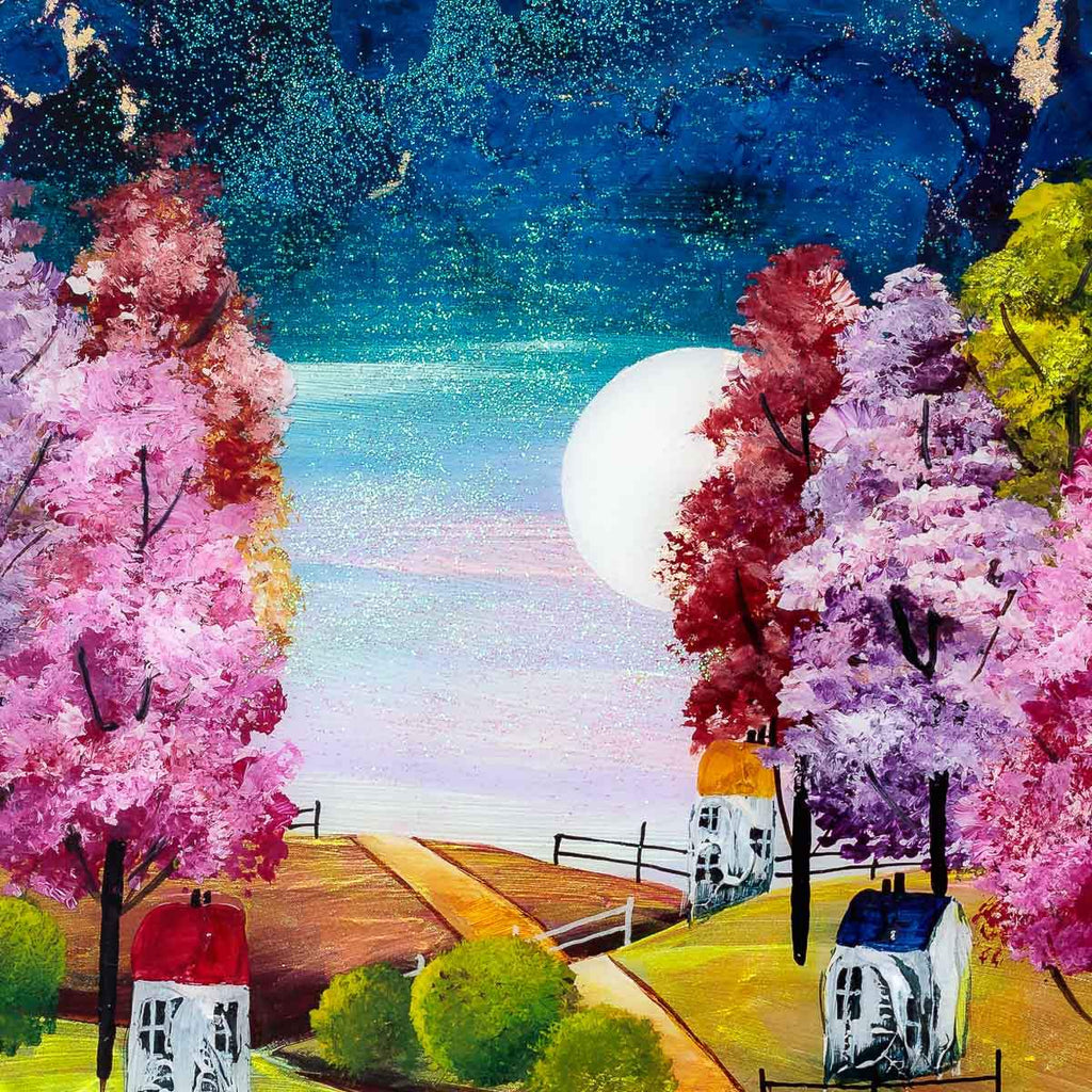 Moonlight Wonder - Original - SOLD by artist Rozanne Bell - Wyecliffe Galleries