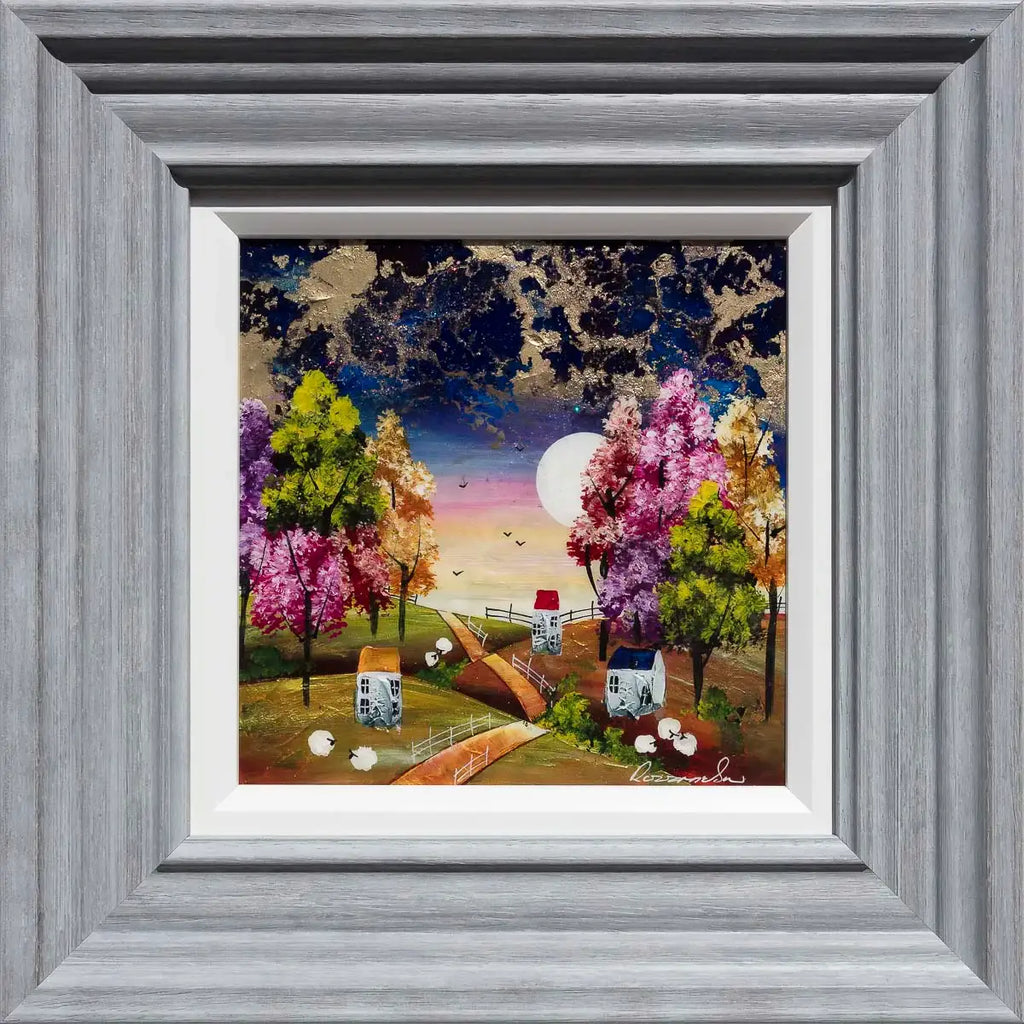 Moonlit Adventures Await - Original by artist Rozanne Bell - Wyecliffe Galleries