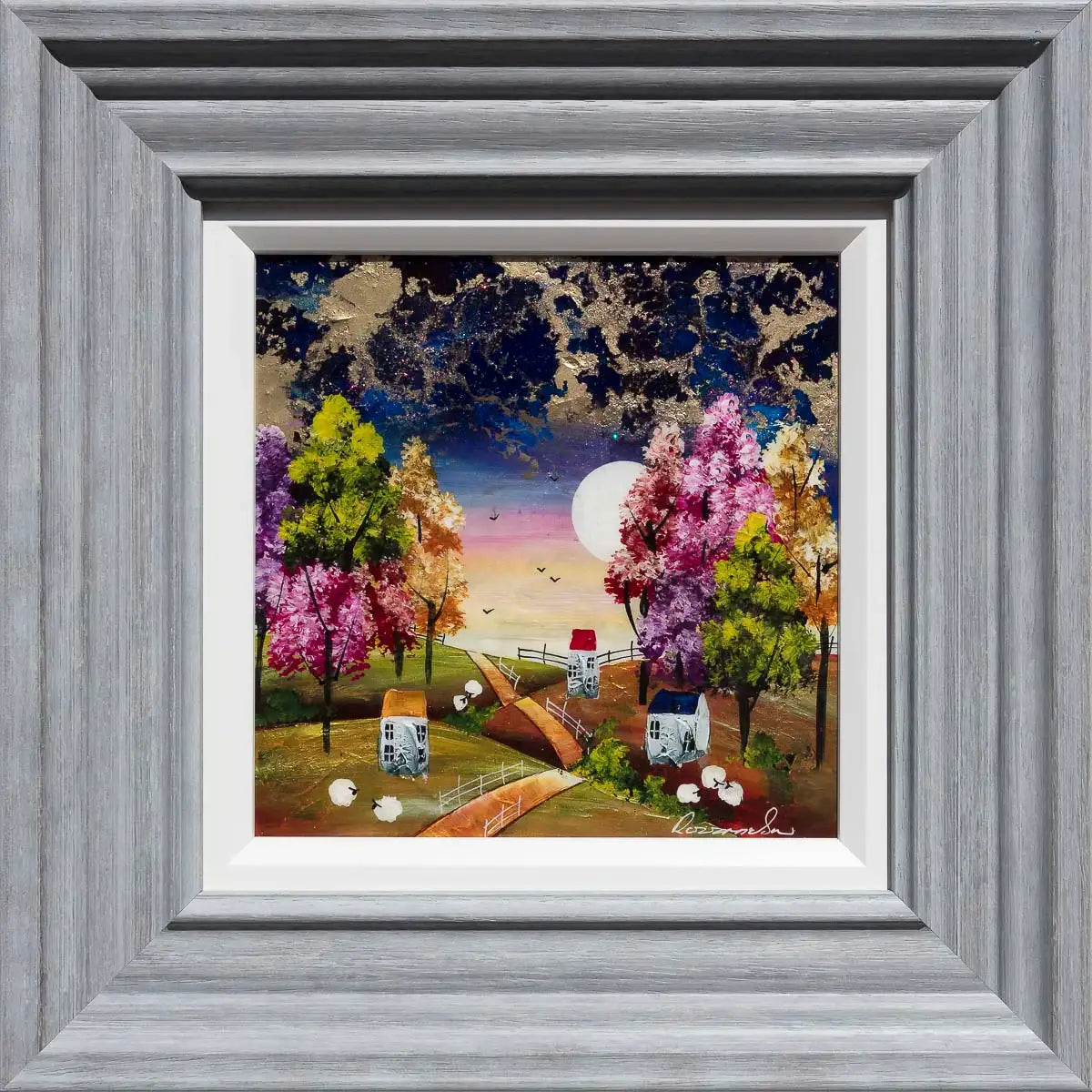 Moonlit Adventures Await - Original by artist Rozanne Bell - Wyecliffe Galleries