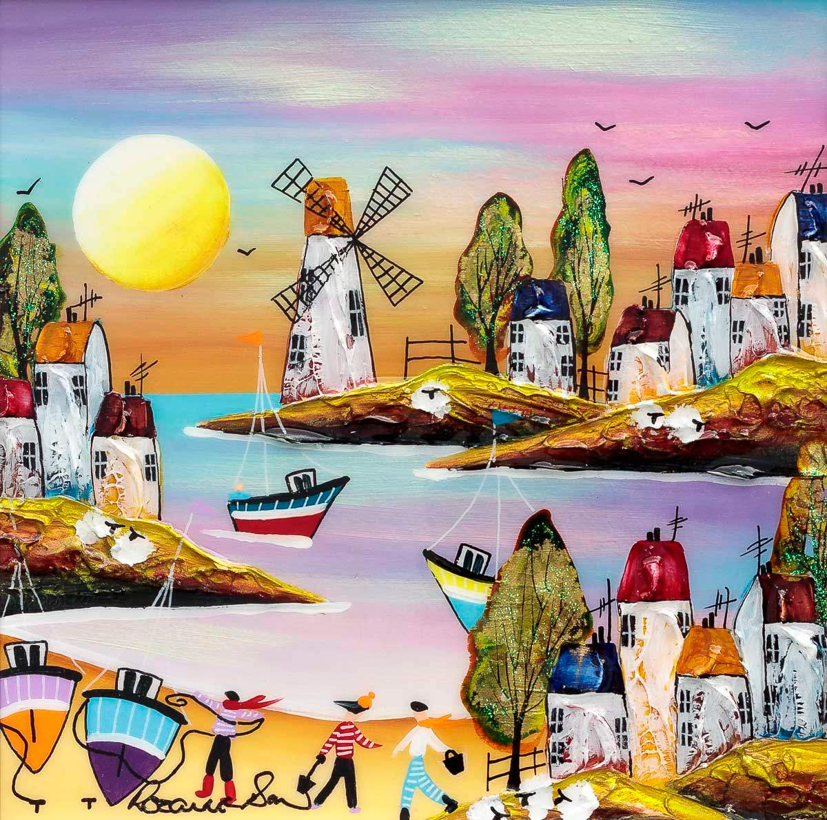 Moonlit Adventures - Original - SOLD by artist Rozanne Bell - Wyecliffe Galleries