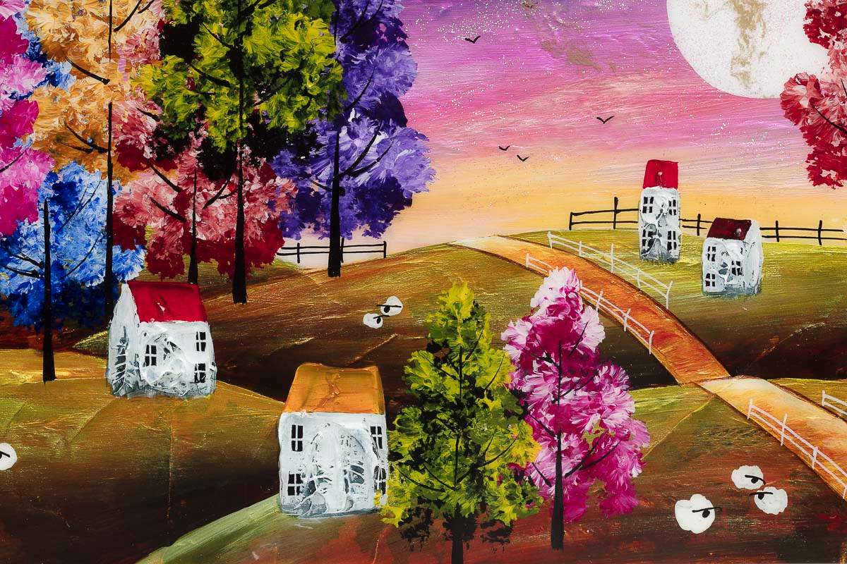 Moonlit Serenity - Original - SOLD by artist Rozanne Bell - Wyecliffe Galleries