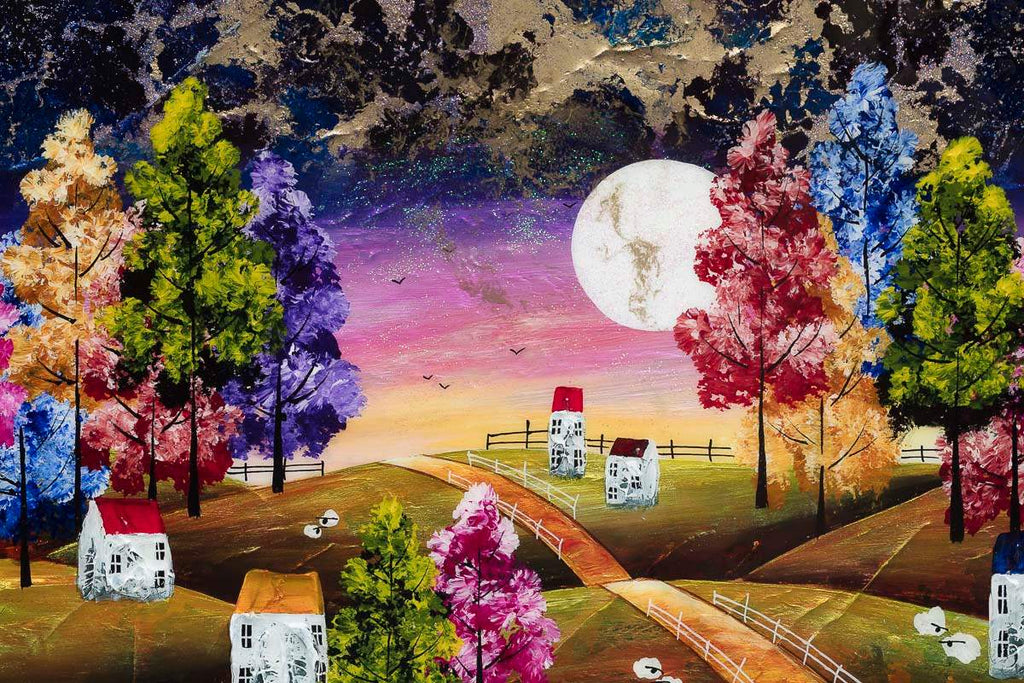 Moonlit Serenity - Original - SOLD by artist Rozanne Bell - Wyecliffe Galleries