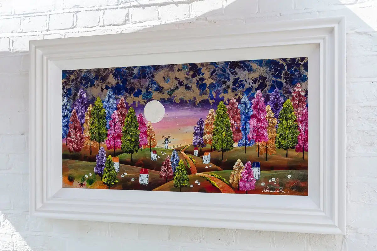 Moonlit Trees - Original - SOLD by artist Rozanne Bell - Wyecliffe Galleries