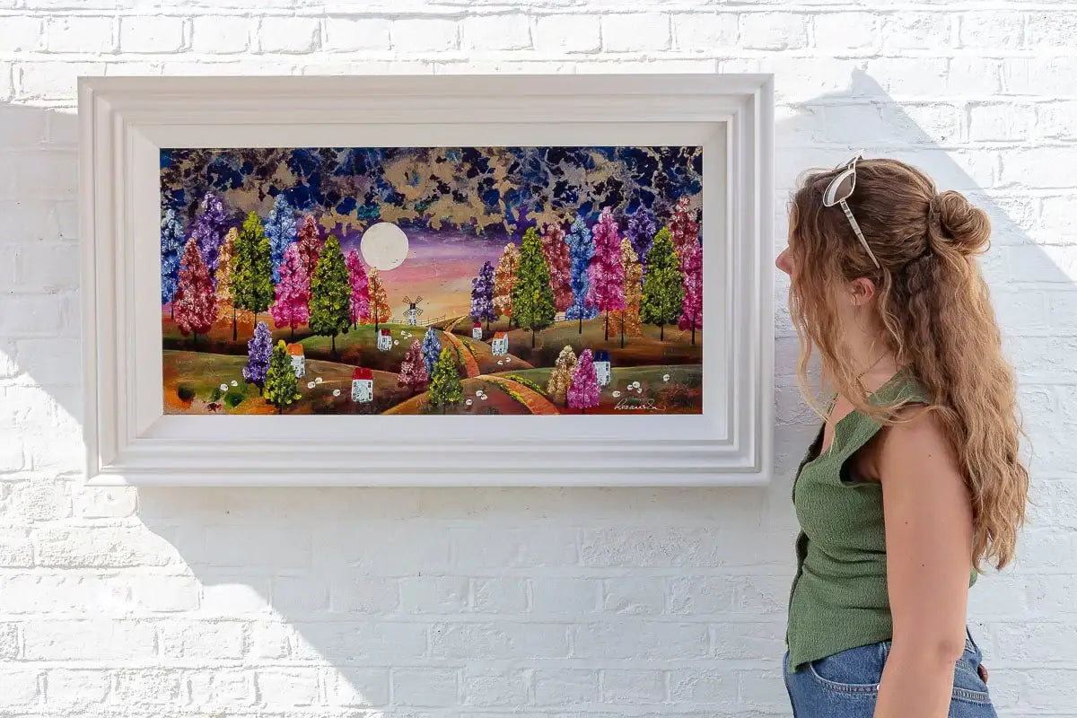 Moonlit Trees - Original - SOLD by artist Rozanne Bell - Wyecliffe Galleries