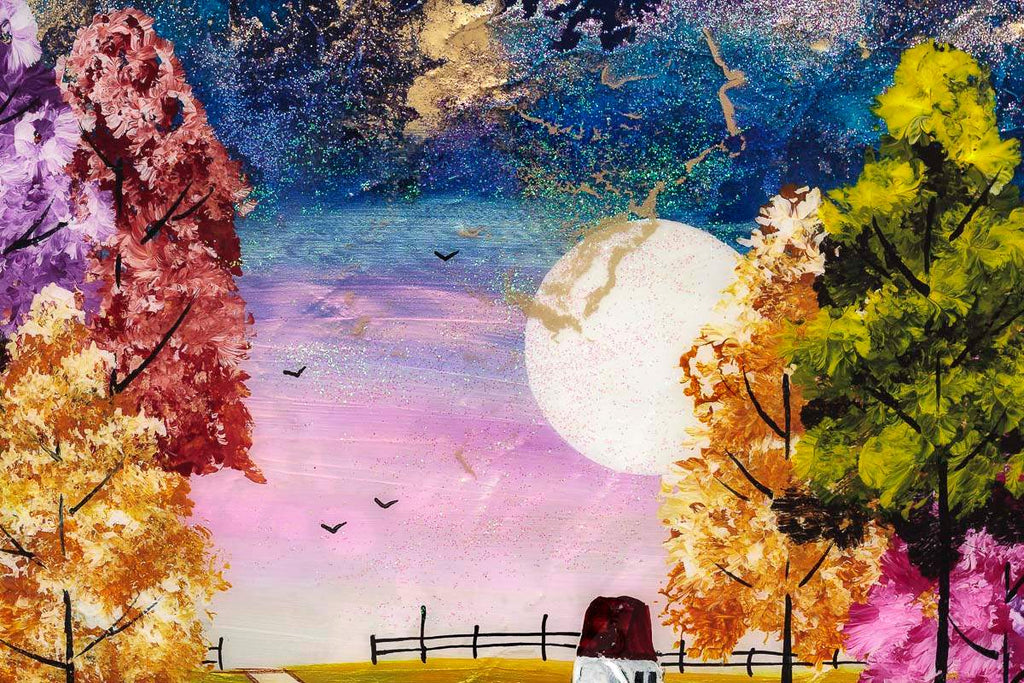 Moonlit Wonder - Original - SOLD by artist Rozanne Bell - Wyecliffe Galleries